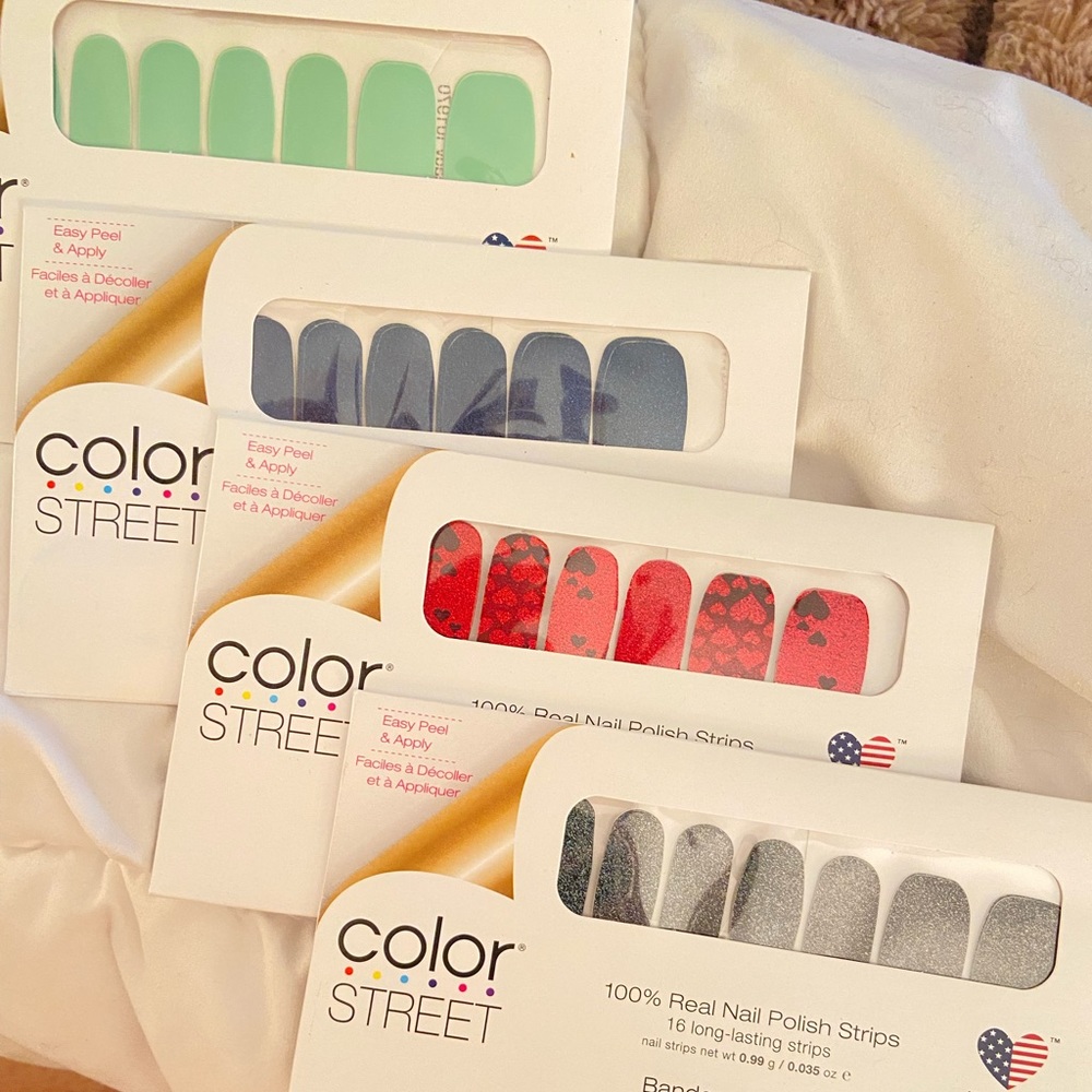 Bundle of 4 Color Street Nail Strip Sets